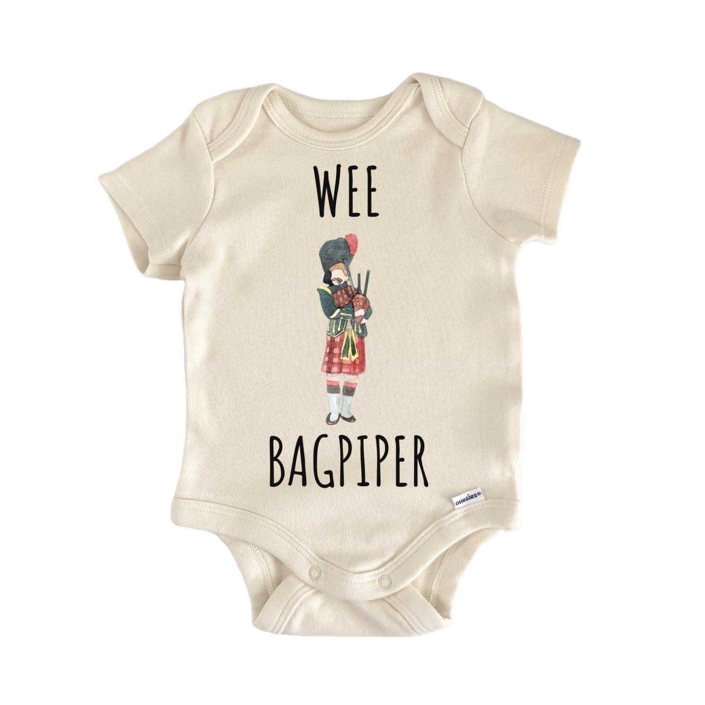 Bagpiper Bagpipes Scotland Baby Gift Baby Bodysuit