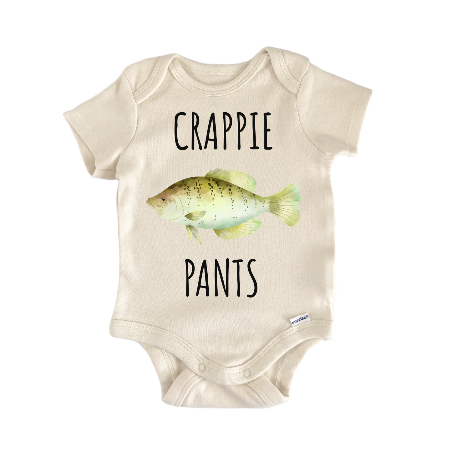 White Crappie Pumpkinseed Fish Freshwater Fishing Baby Gift Baby Bodysuit