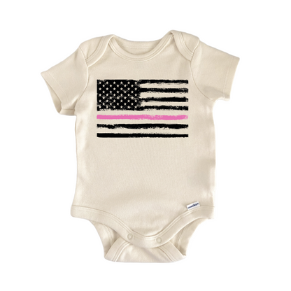 Woman First Responder Girl Flag Baby Gift Baby Bodysuit