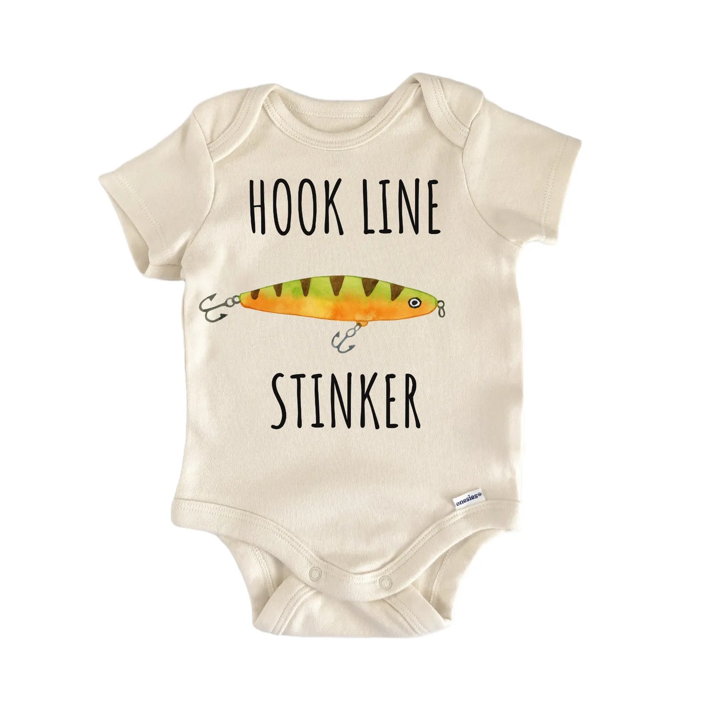 Hook Line Stinker Fishing Fisherman Baby Gift Baby Bodysuit
