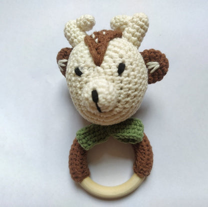 Wooden baby teether