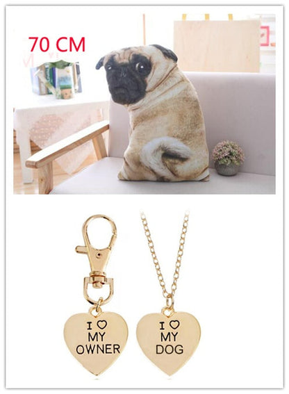 3D Simulation Belldog Plush Toy Pillow Real Life Doll Funny Pug Dog Doll Nap Pillow Lying Prone Soft Sofa Pillow