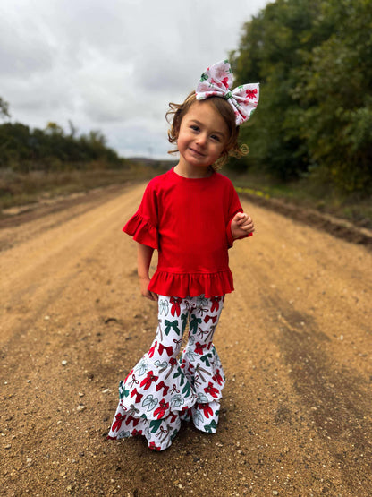 Rodeo Red ruffle top  (FINAL SALE)