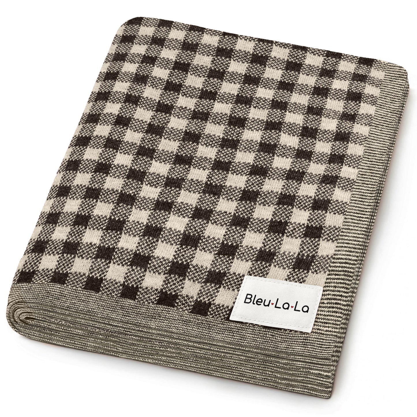 Checkered Knit Baby Blanket