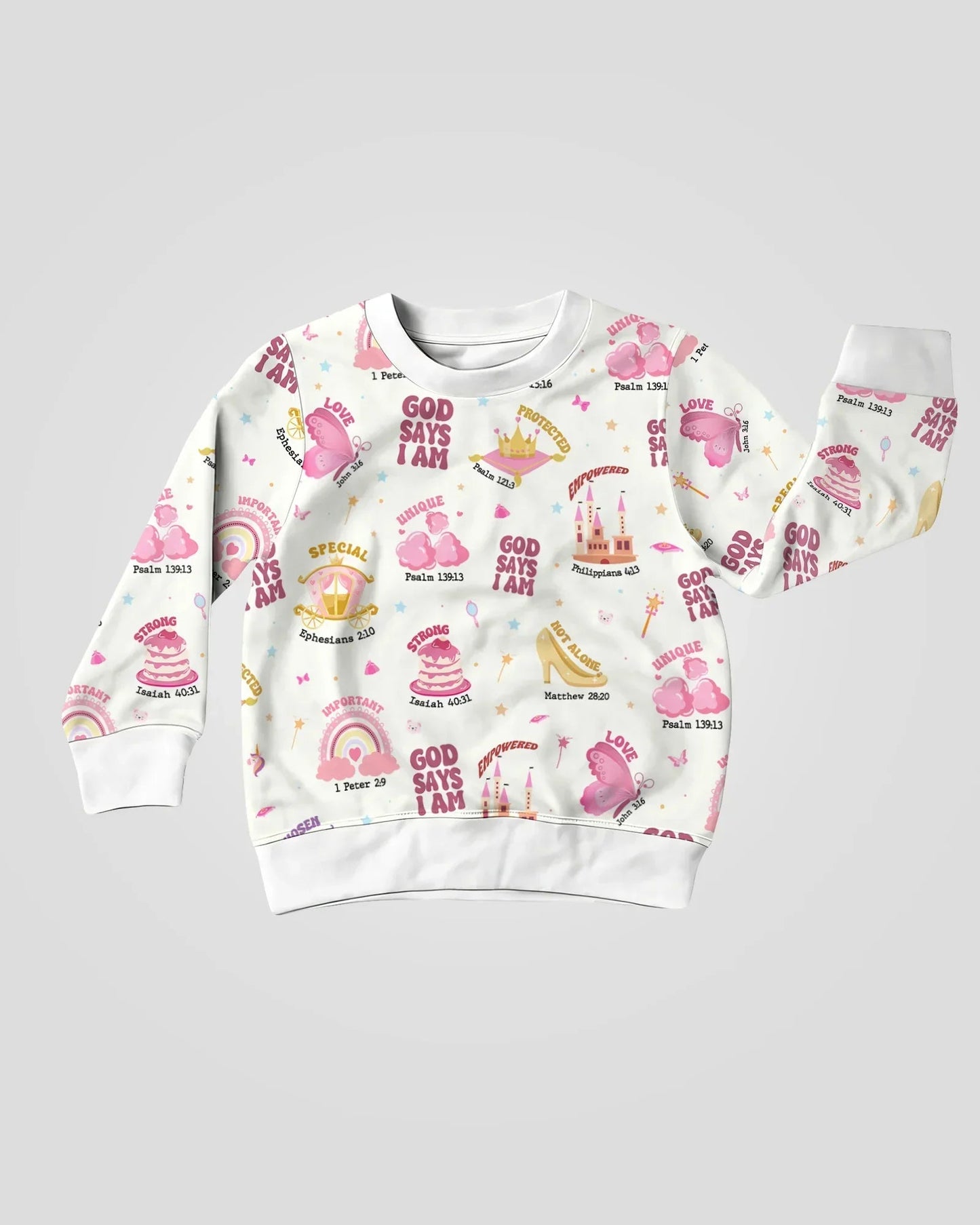 God Says I Am Girl Bamboo Crewneck Sweatshirt