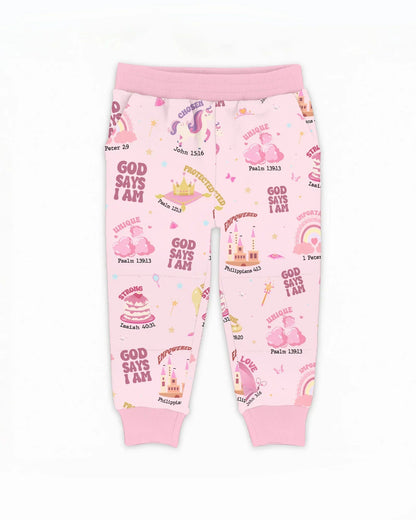 God Says I Am Girl Bamboo Jogger