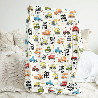 God Says I Am Boy Bamboo Blanket