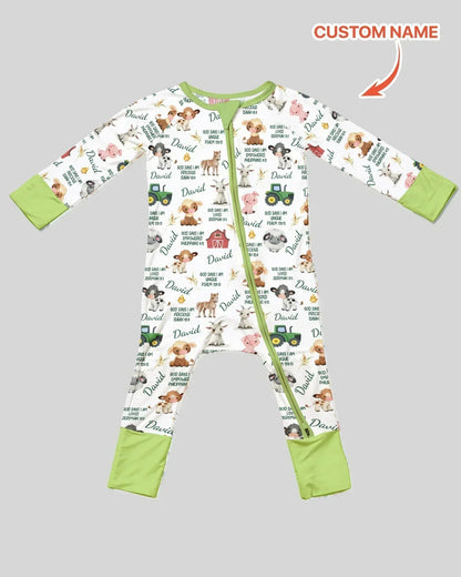 Custom Name God Says I Am Farm Animals Bamboo Convertible Zippy