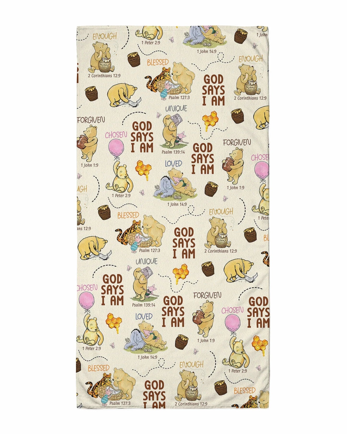 God Says I Am – Little Blessings Bamboo Beach Towel