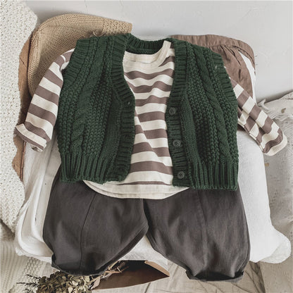 Children's Line-pressing Casual Pants Boys And Girls Baby Pants Spring And Autumn Clothing