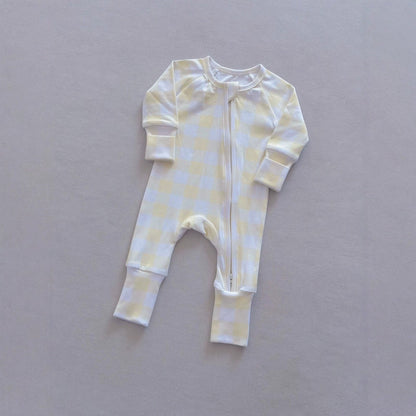 New-style Baby Plaid Onesie Romper
