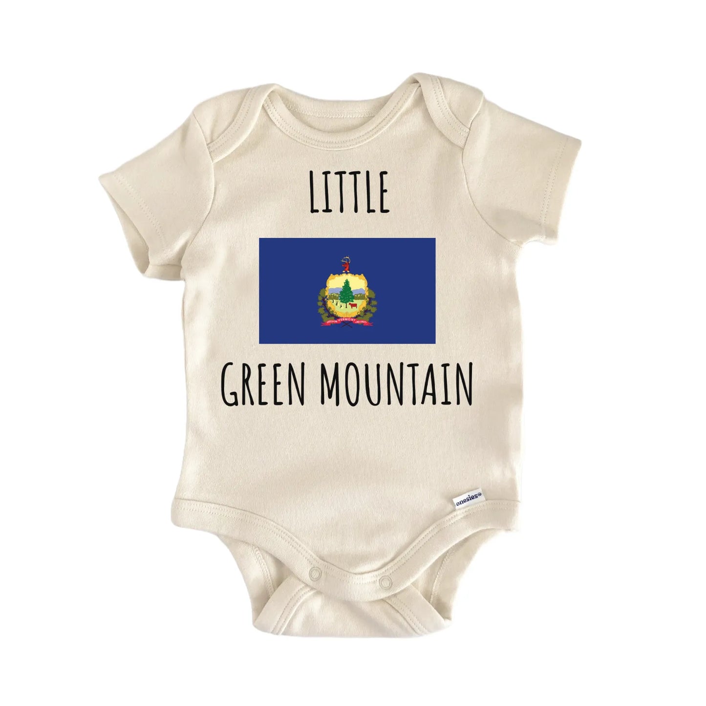 Vermont Green Mountain State Flag Baby Gift Baby Bodysuit