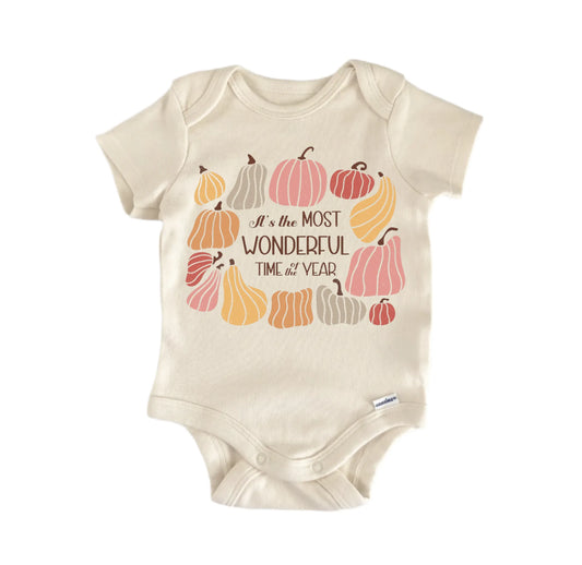 Wonderful Fall Pumpkin Newborn Baby Onesie® Onesie®