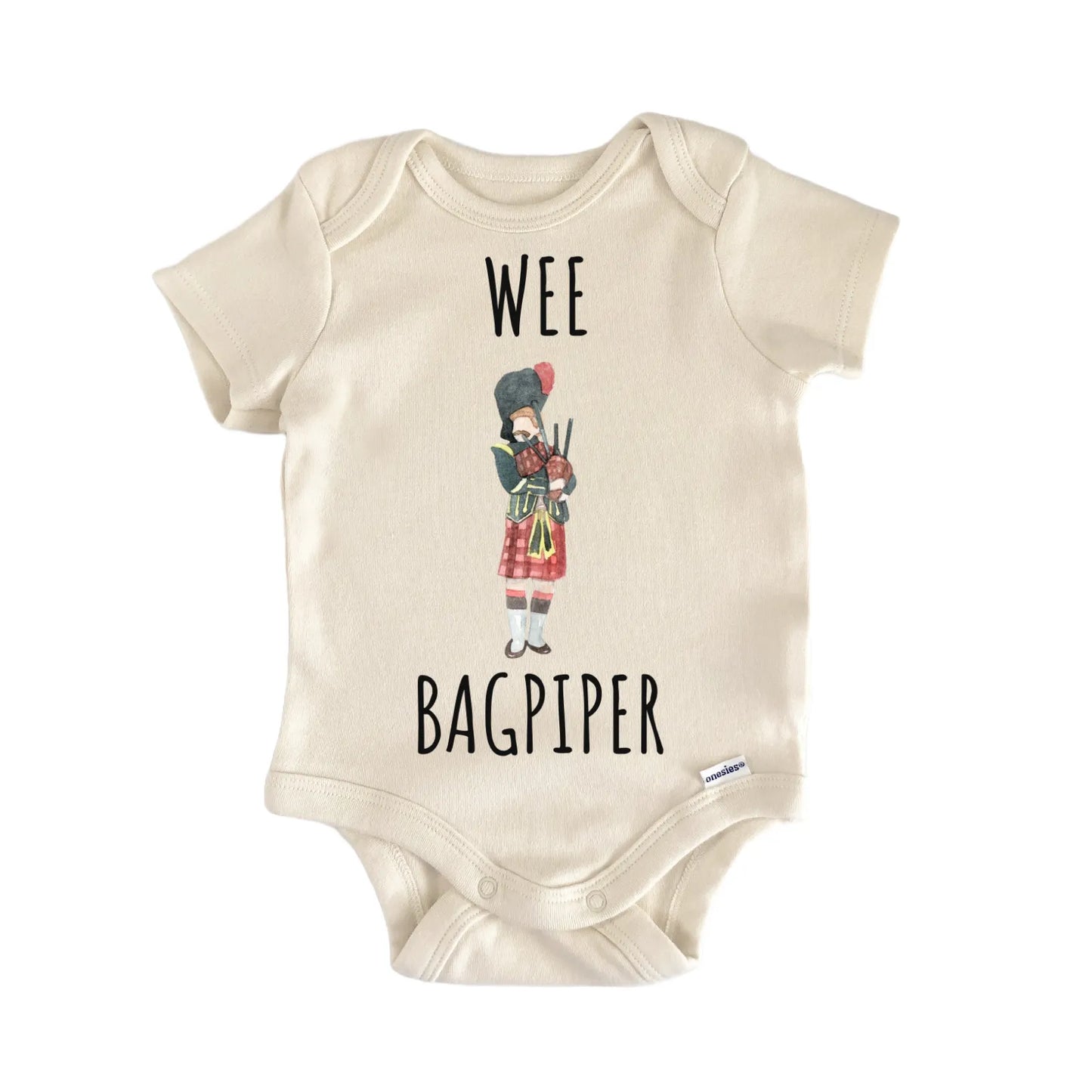 Bagpiper Bagpipes Scotland Baby Gift Baby Bodysuit