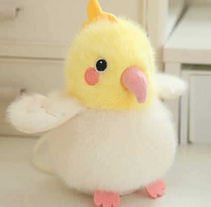 Cartoon Parrot Plush Toy Pendant For Girls Bags And Keychains