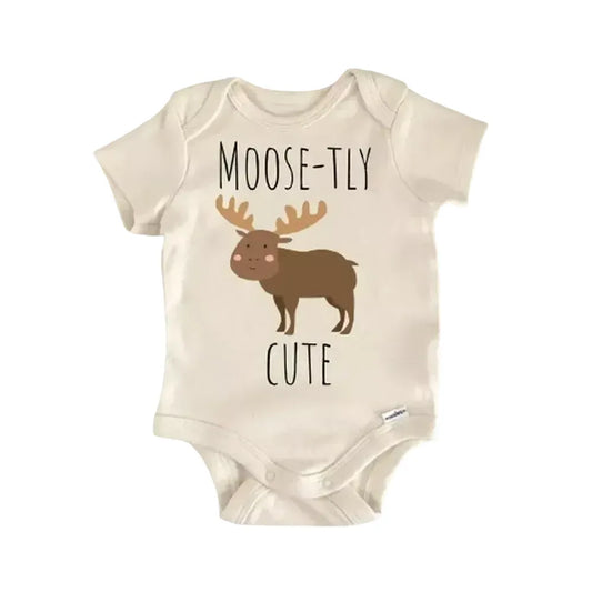 Moose Maine Animal Newborn Baby Onesie® Onesie®