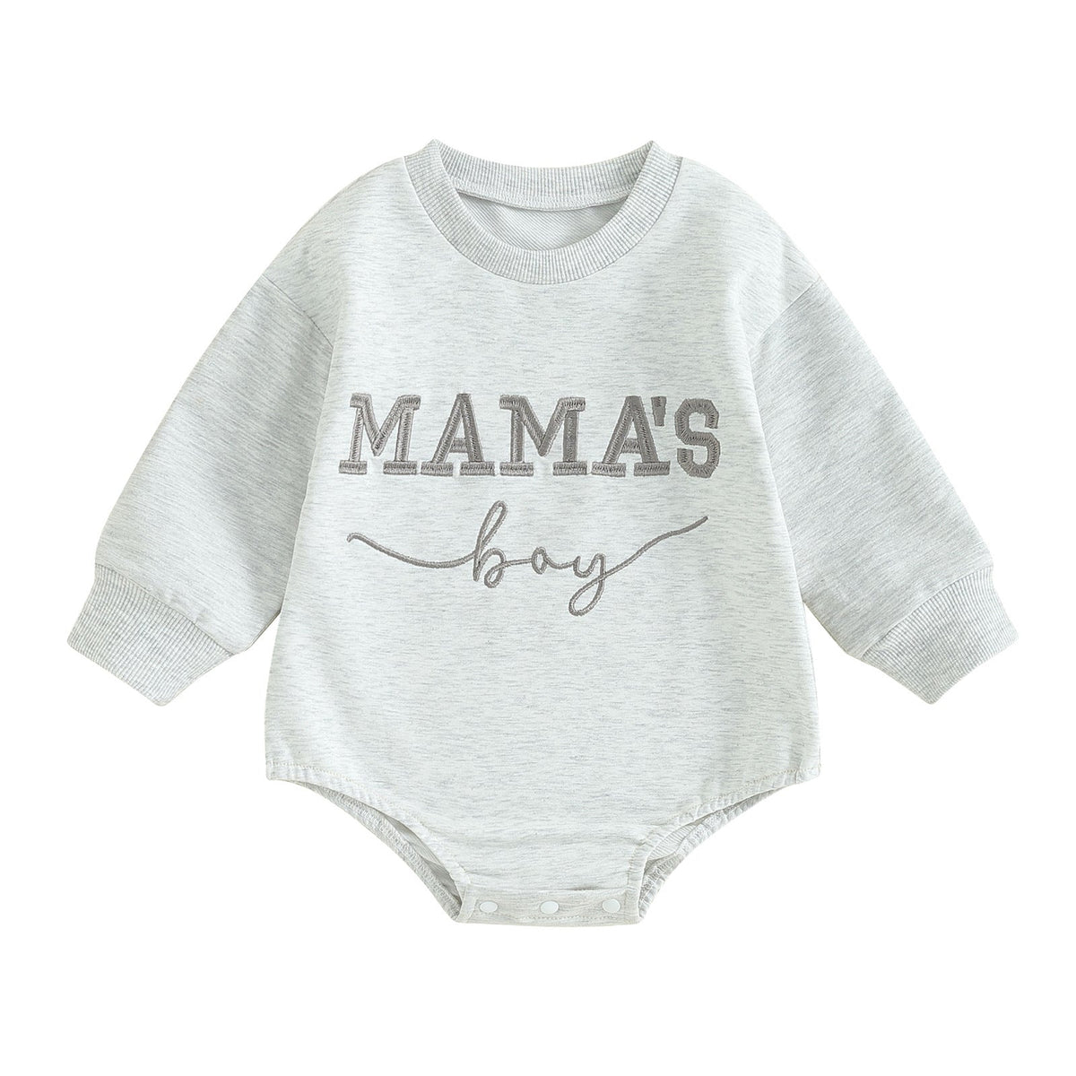 Round-neck Long-sleeve Letter-embroidered Triangle Bodysuit