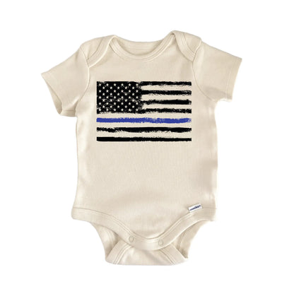 Thin Blue Line Police Law Enforcement Baby Gift Baby Bodysuit