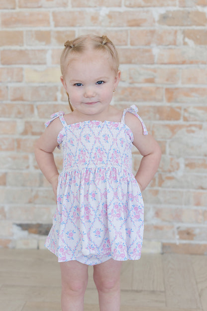 Charlotte - Smocked Diaper Dress Set