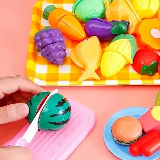 24-Pieces: Fun Food Cutting, Fruit and Vegetable Toys