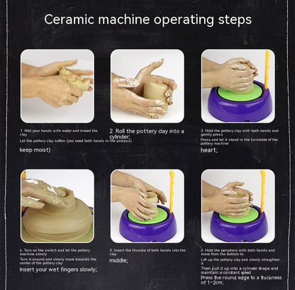 Children's Potter's Wheel Electric Toy Drawing Blank Pottery Clay Machine