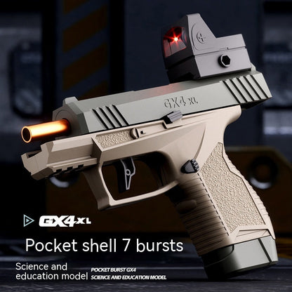 Pocket Continuous Hair Baby GX4 Throw Shell Soft Bullet Gun Launch Toy