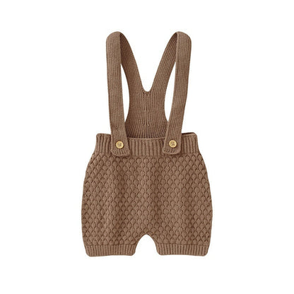 New Integrated Infant Solid Color Suspenders