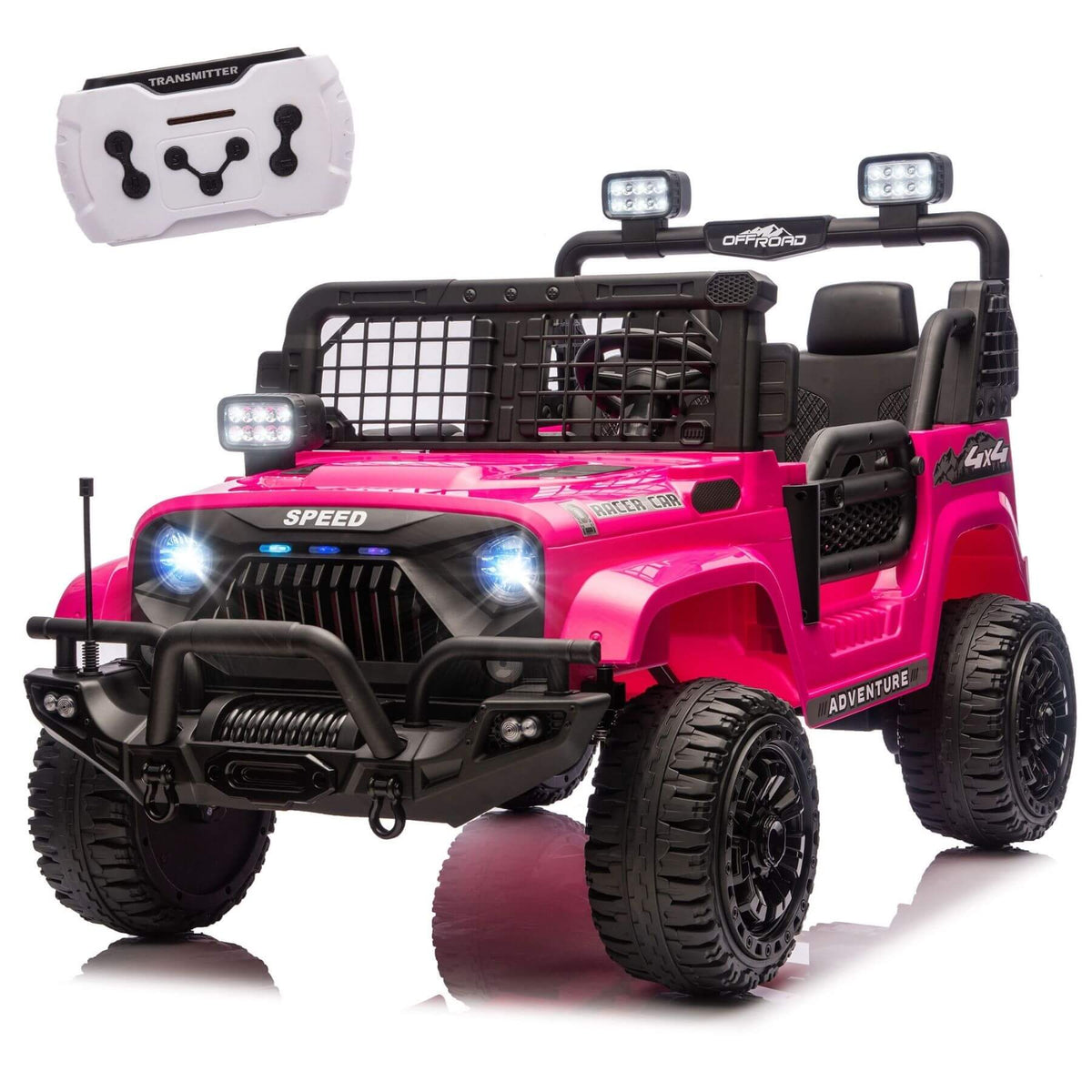 ToyRides Elite 24V 100W*2 Two-Seater Kids Ride On Car w/ RC, for Kids 3-8, Pink