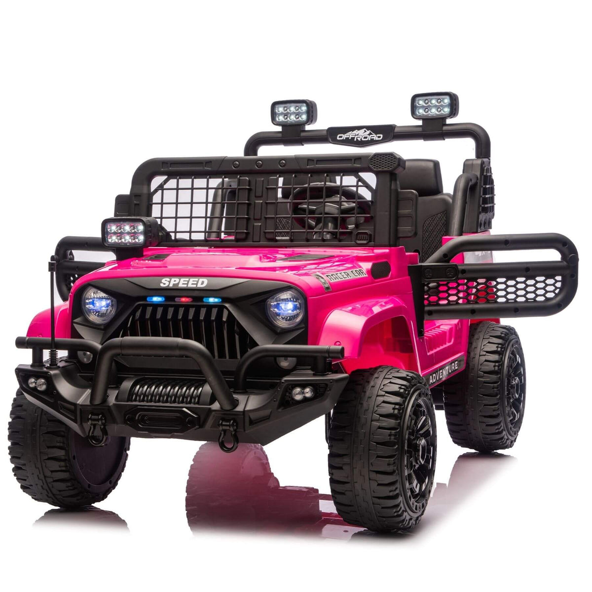 ToyRides Elite 24V 100W*2 Two-Seater Kids Ride On Car w/ RC, for Kids 3-8, Pink