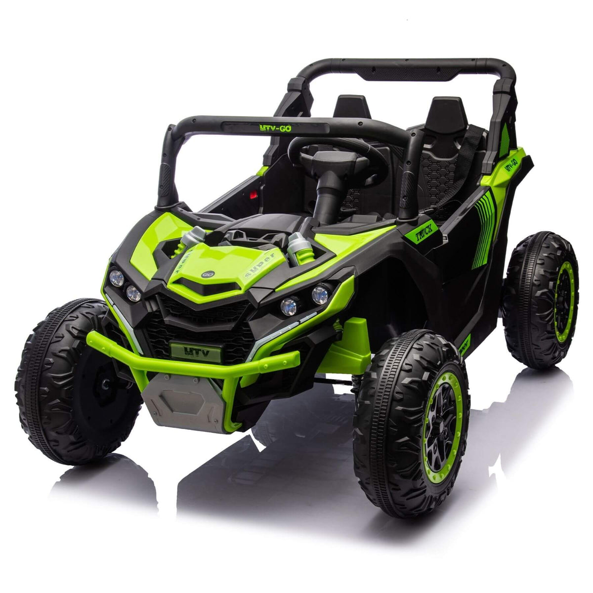 ToyRides Elite 24V Two-Seater Kids Ride On UTV W/Parents Remote Control, for Age 3+, Green