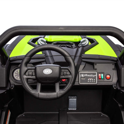 ToyRides Elite 24V Two-Seater Kids Ride On UTV W/Parents Remote Control, for Age 3+, Green