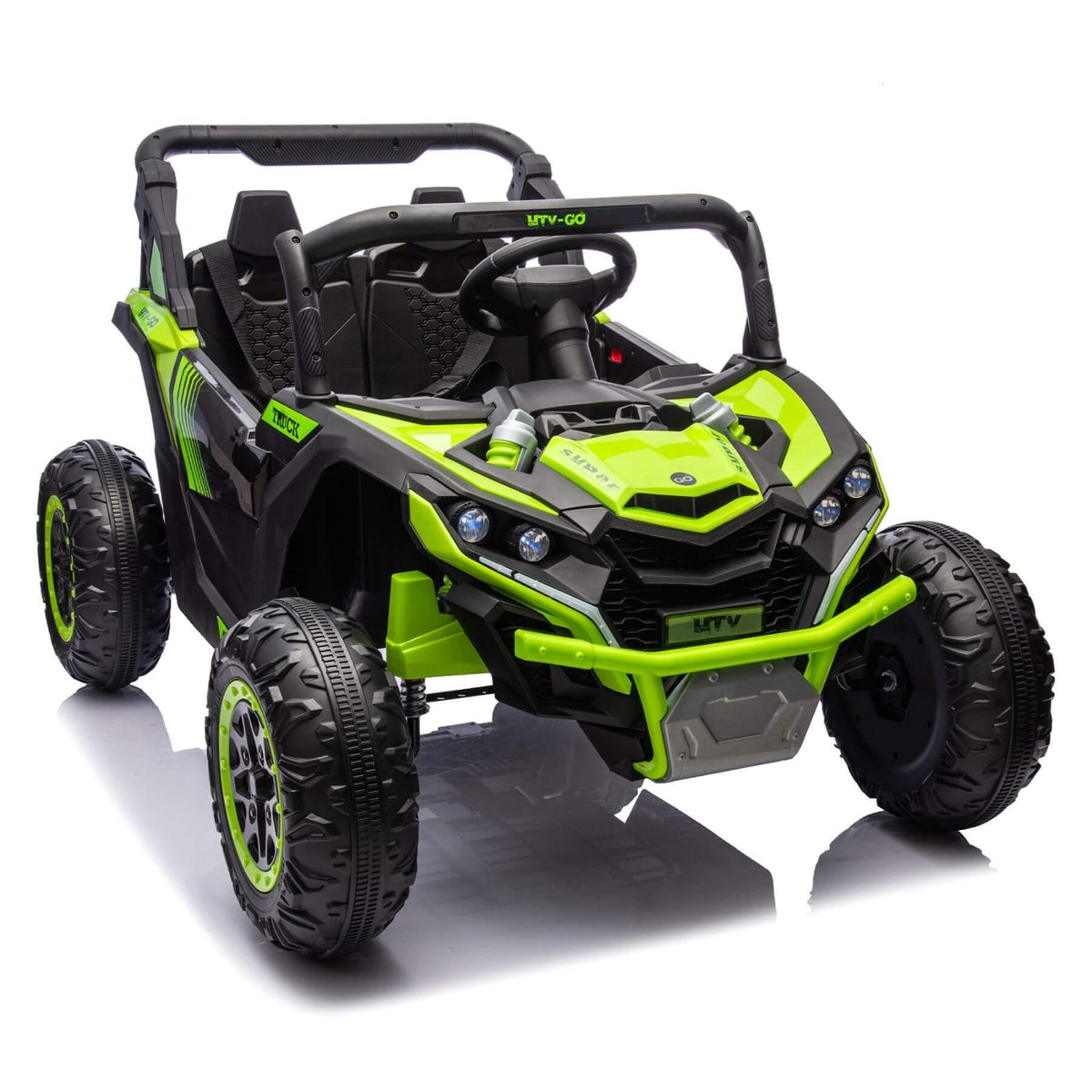 ToyRides Elite 24V Two-Seater Kids Ride On UTV W/Parents Remote Control, for Age 3+, Green