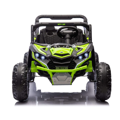 ToyRides Elite 24V Two-Seater Kids Ride On UTV W/Parents Remote Control, for Age 3+, Green