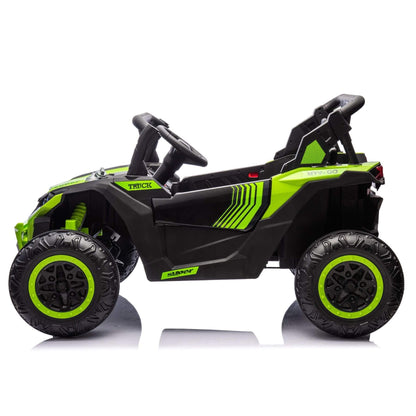 ToyRides Elite 24V Two-Seater Kids Ride On UTV W/Parents Remote Control, for Age 3+, Green