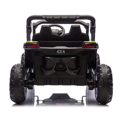 ToyRides Elite 24V Two-Seater Kids Ride On UTV W/Parents Remote Control, for Age 3+, Green