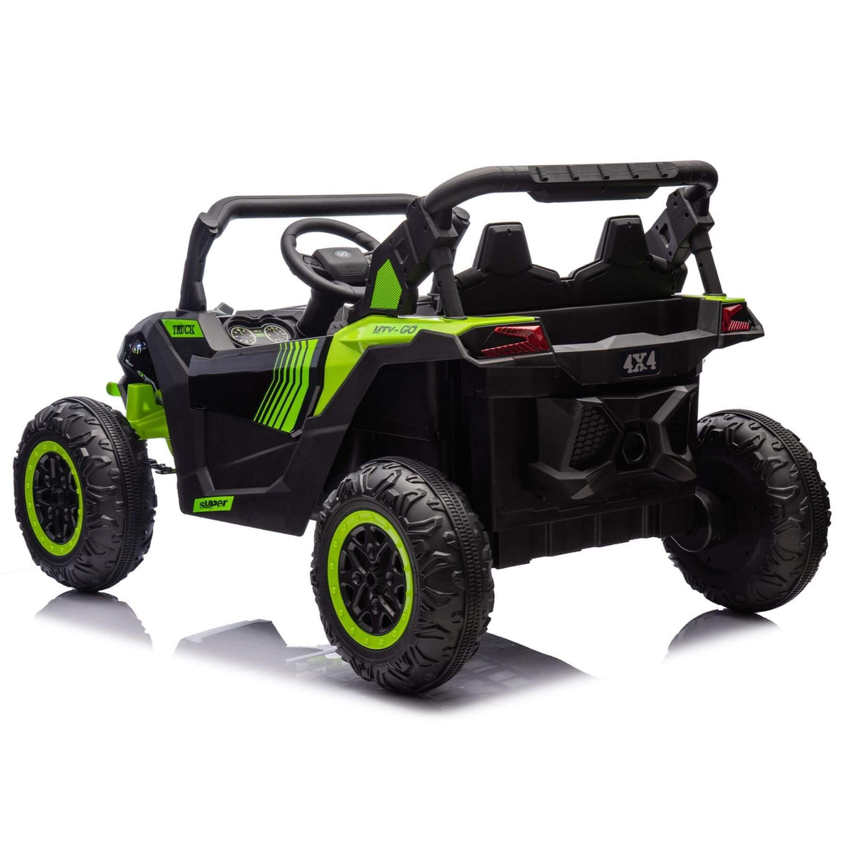 ToyRides Elite 24V Two-Seater Kids Ride On UTV W/Parents Remote Control, for Age 3+, Green