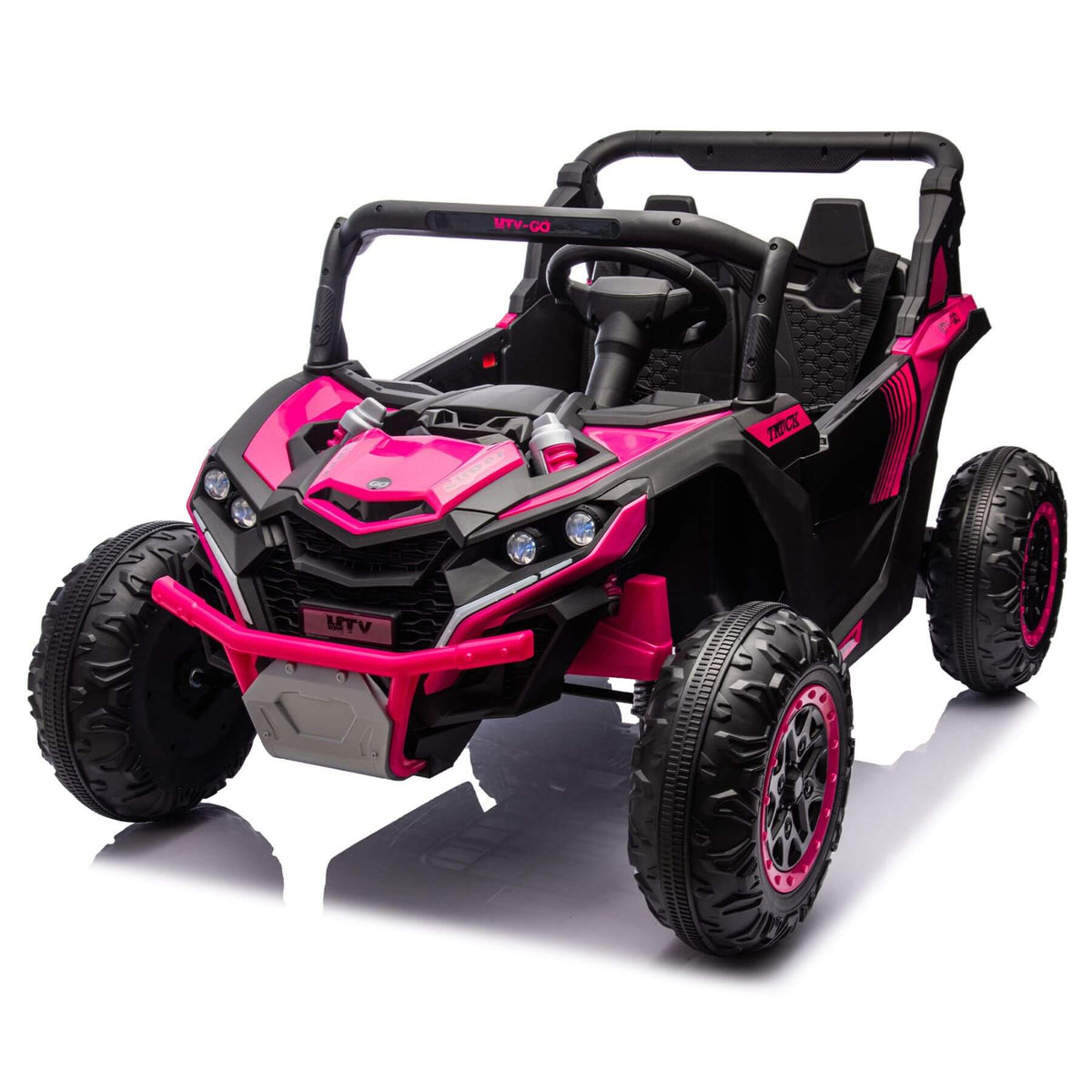 ToyRides Elite 24V Two-Seater Kids Ride On UTV W/Parents Remote Control, for Age 3+, Pink