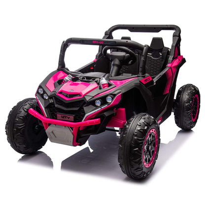 ToyRides Elite 24V Two-Seater Kids Ride On UTV W/Parents Remote Control, for Age 3+, Pink