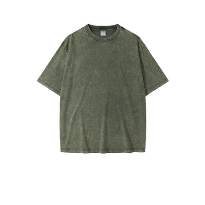 Washed Round Neck Short Sleeve Batik Children's T-shirt