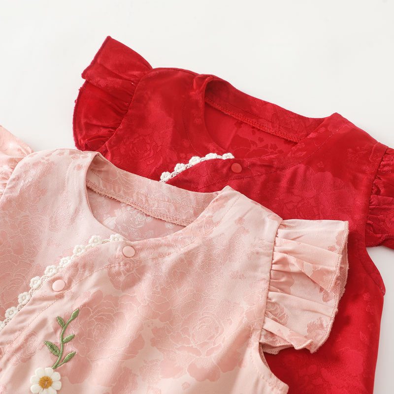 Baby Cotton Onesie Boneless Bodysuit Long-sleeve First-month Sleepwear For Girls