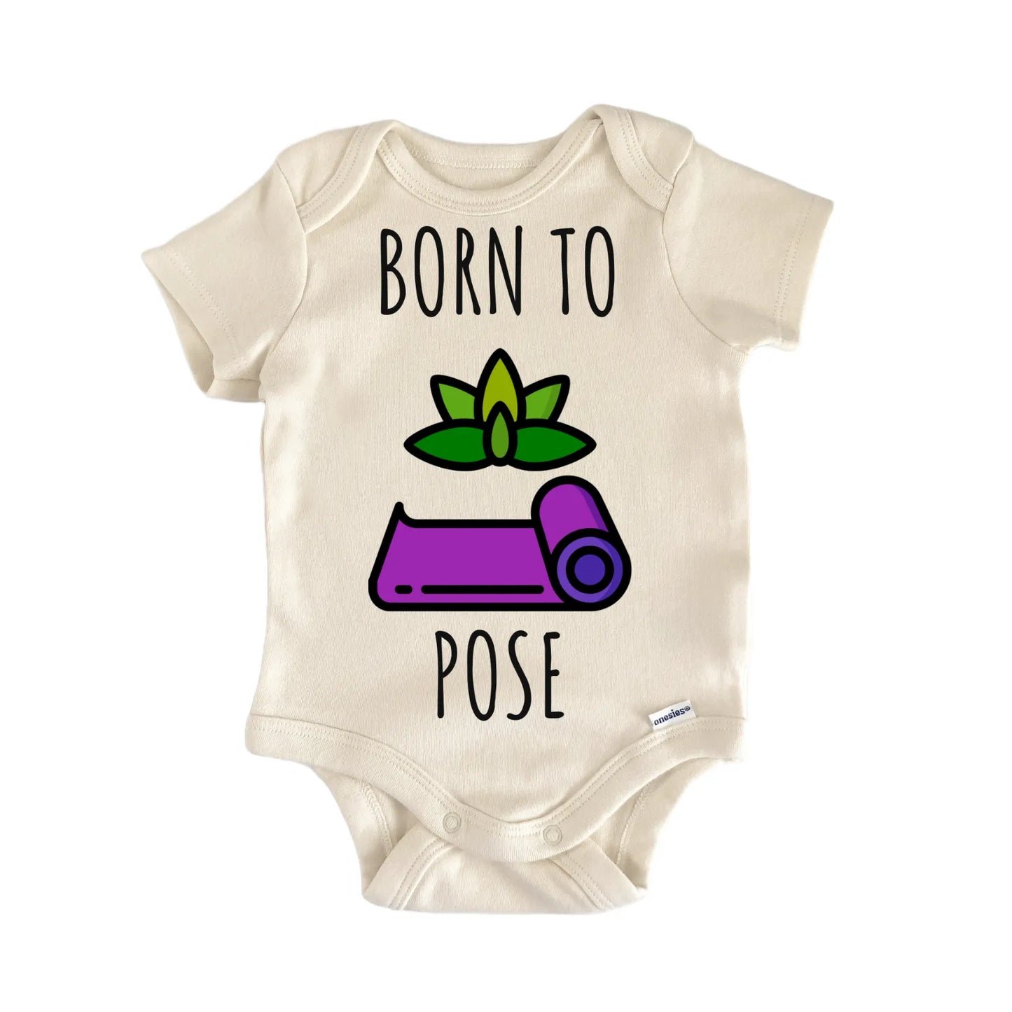 Yoga Pose Lotus Baby Gift Baby Bodysuit