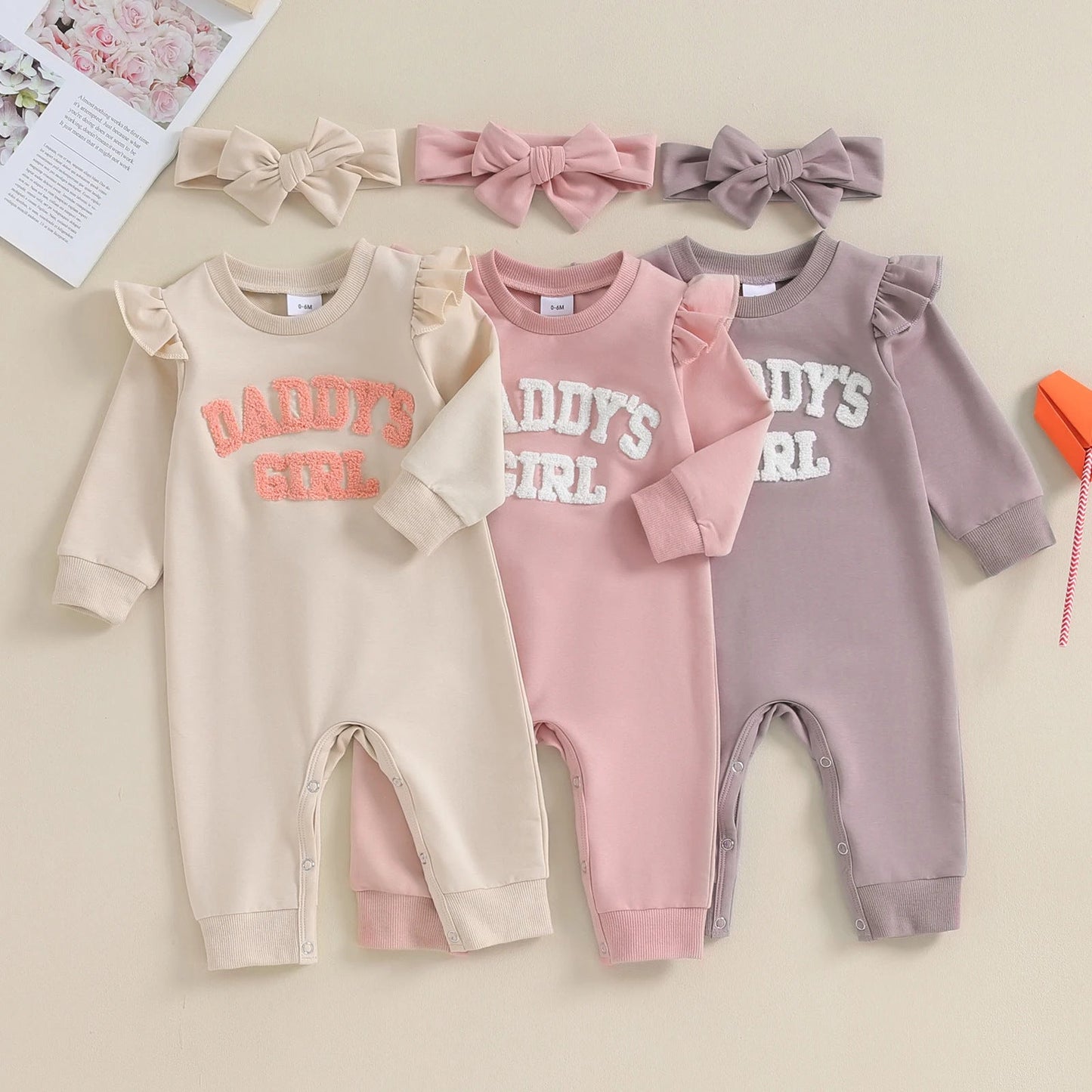 Cute And Soft Floral Crawling And Growing Romper