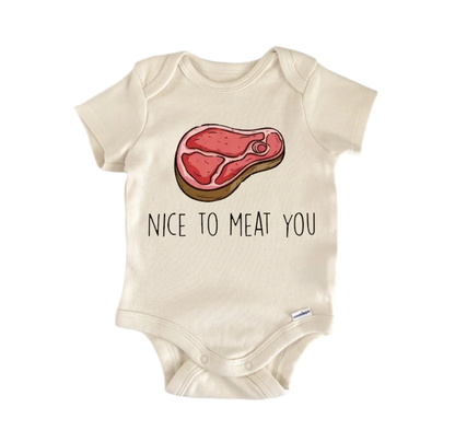 Meat You Bbq Newborn Baby Onesie® Onesie®