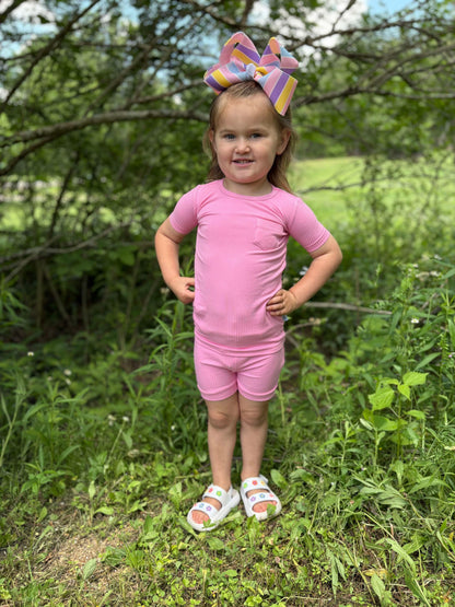 Ballerina Pink Bamboo Short Set