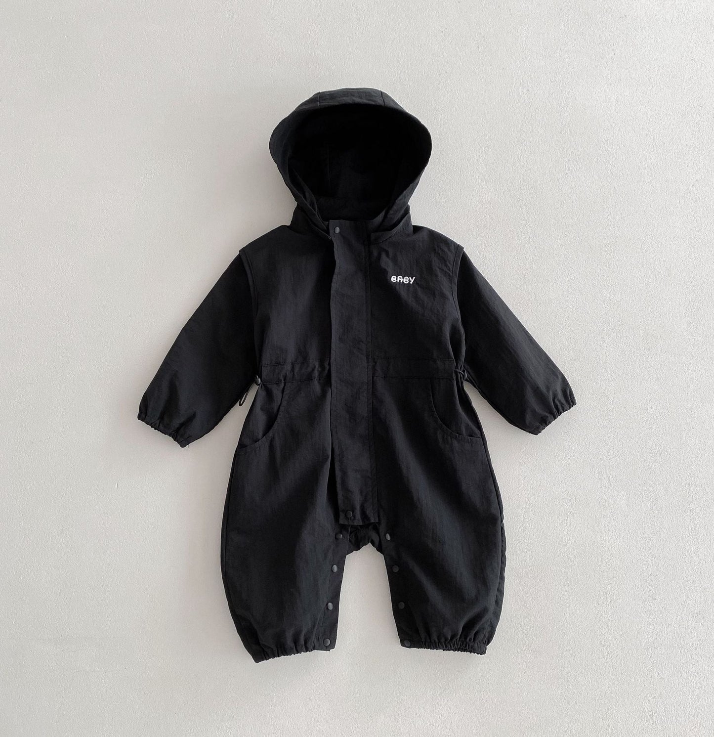 New Boys And Girls Hooded Work Clothes Jumpsuit Western Style Romper