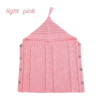 Infant Baby Tassel Ca P Sleeping Bag Sweater Wooden Button Hooded Sleeping Bag
