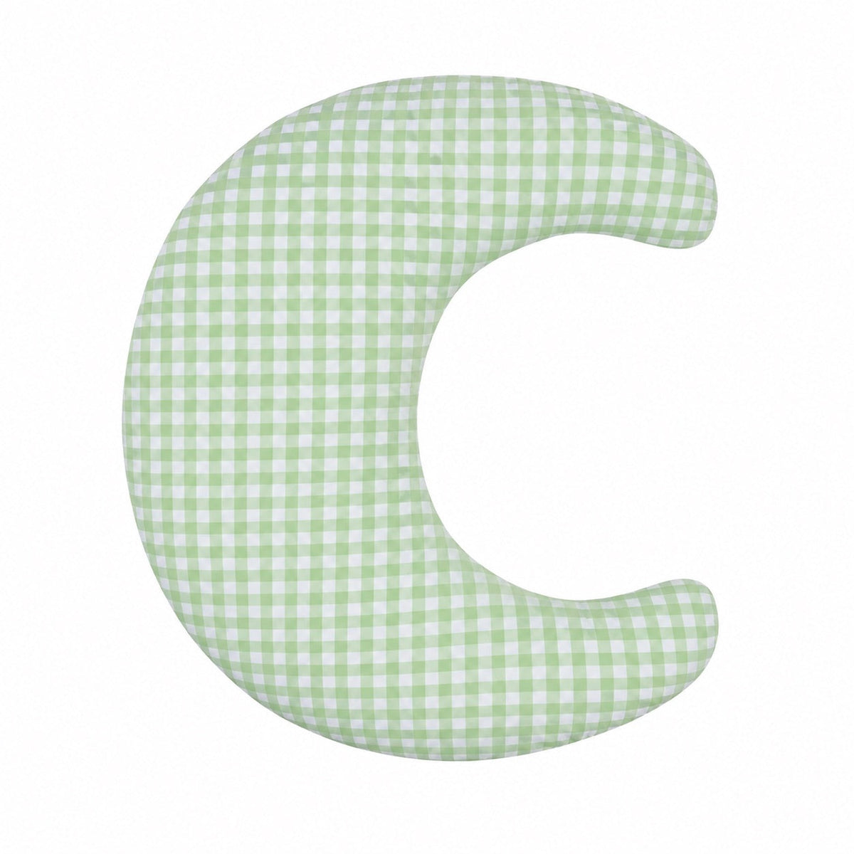 Beige Gingham Ruffle Nursing Pillow Cover