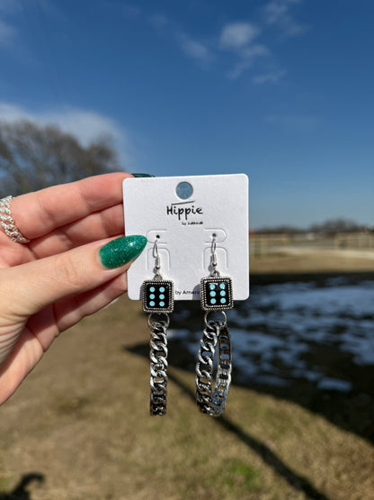 Dice Hoop Earrings (FINAL SALE)