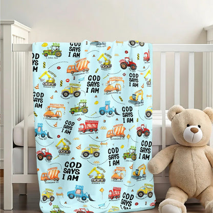 God Says I Am Boy Bamboo Blanket