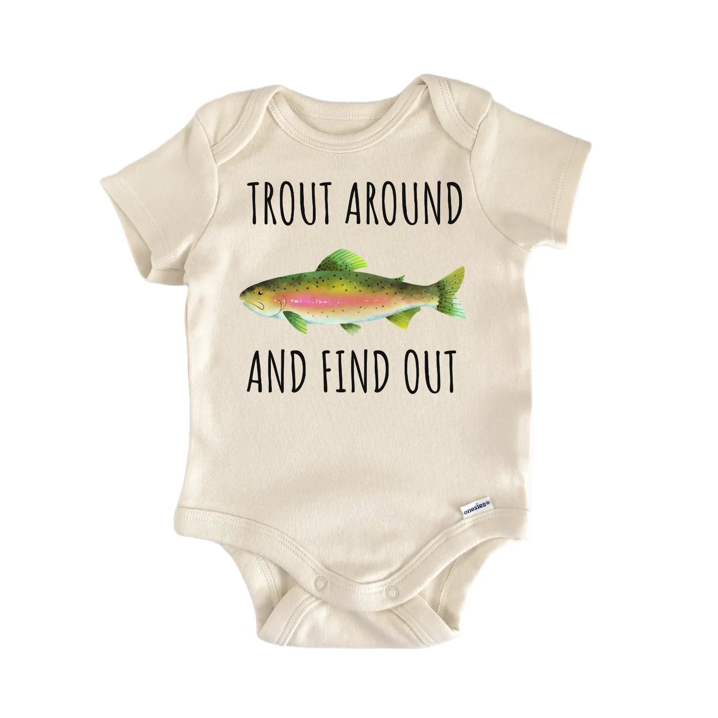Rainbow Trout Pumpkinseed Fish Freshwater Fishing Baby Gift Baby Bodysuit